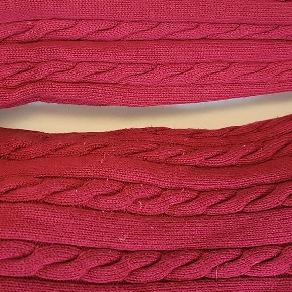 Dark red knitted sweater Small 70%cotton - Picture 4 of 7